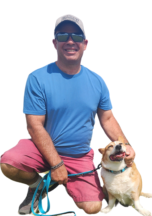 Greg with Head Doggo in Charge